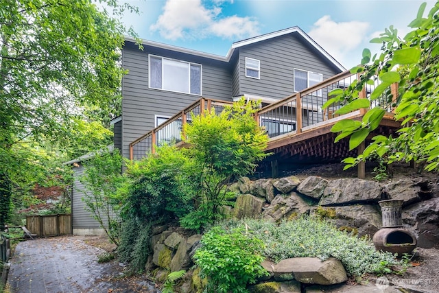 1075 SW 12th St, North Bend, WA 98045 - back of house with a deck