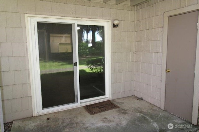 view of exterior entry