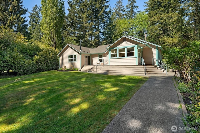 11607 SW Cove Rd, Vashon, WA 98070 - view of front of home with a front yard
