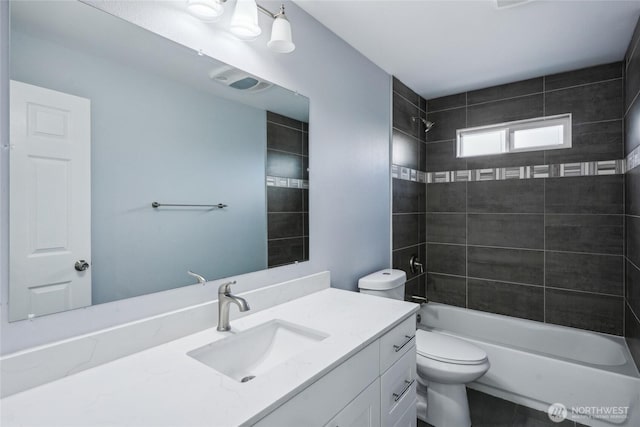 9348 54th Ave S, Seattle, WA 98118 - full bathroom with toilet, tub / shower combination, and vanity
