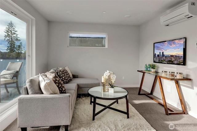 8826 NE 173rd Pl Unit B, Bothell, WA 98011 - living room with a wall mounted AC and baseboards