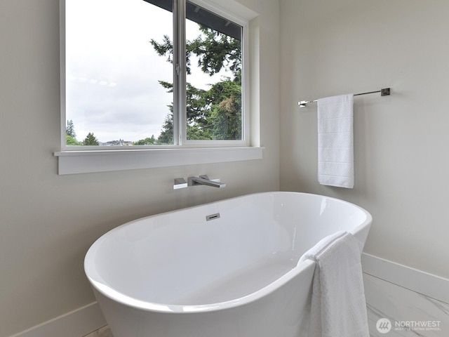 23801 100th Ave SE, Kent, WA 98031 - bathroom featuring healthy amount of natural light and a freestanding tub