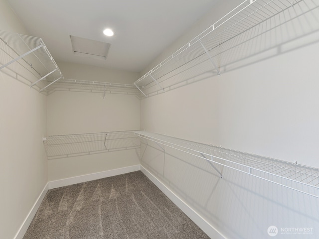 23801 100th Ave SE, Kent, WA 98031 - walk in closet featuring attic access and carpet floors