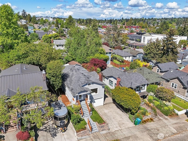 aerial perspective of suburban area