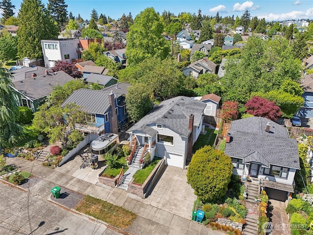 aerial perspective of suburban area