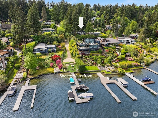 bird's eye view of a large body of water