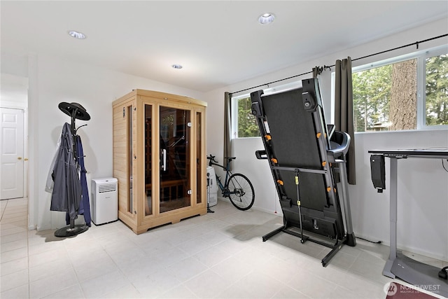4909 95th Ave W, University Place, WA 98467 - exercise room with healthy amount of natural light and recessed lighting