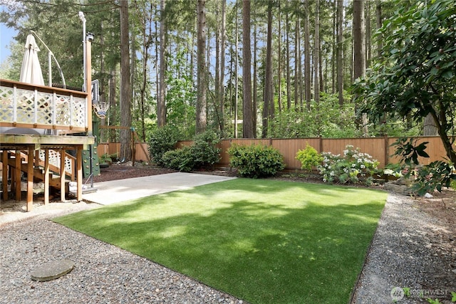 4909 95th Ave W, University Place, WA 98467 - view of yard with a wooden deck