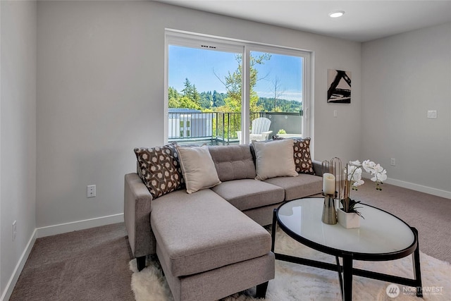 8826 NE 173rd Pl Unit C, Bothell, WA 98011 - carpeted living area featuring baseboards