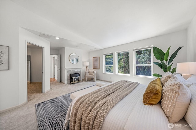 27923 NE 49th St, Redmond, WA 98053 - bedroom featuring vaulted ceiling, light carpet, and baseboards