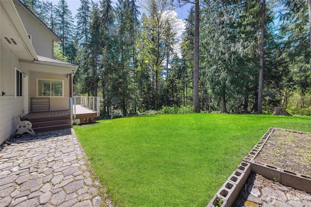 27923 NE 49th St, Redmond, WA 98053 - view of green lawn featuring a deck