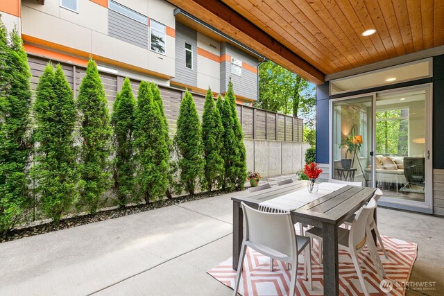 21955 SE 30th Pl, Sammamish, WA 98075 - view of patio / terrace featuring outdoor dining space