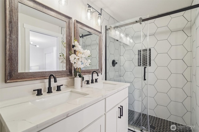 429 217th Pl SW, Bothell, WA 98021 - bathroom with a stall shower and double vanity