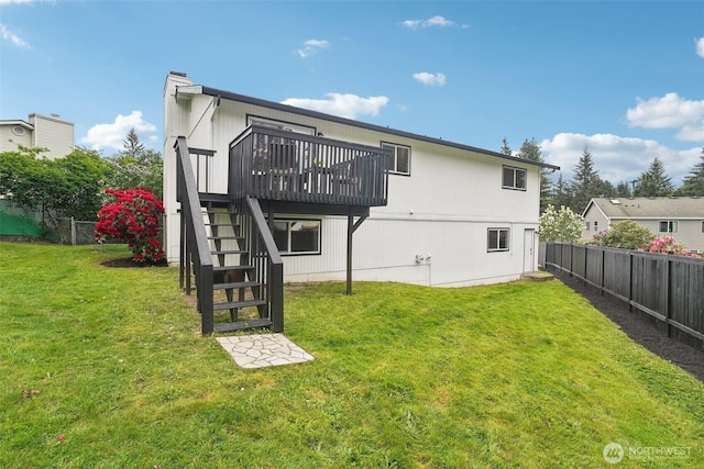 429 217th Pl SW, Bothell, WA 98021 - rear view of property with stairway and a deck