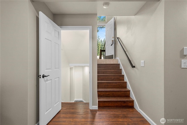 13014 97th Ave NW, Gig Harbor, WA 98329 - stairs featuring wood finished floors and baseboards