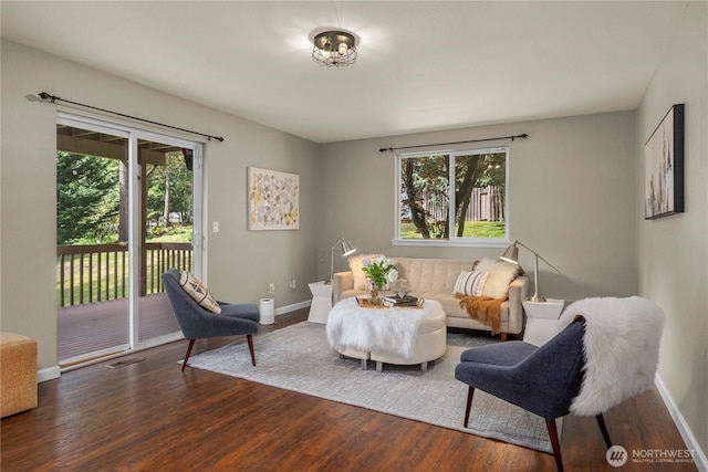 13014 97th Ave NW, Gig Harbor, WA 98329 - living room featuring wood finished floors and baseboards