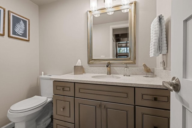 4706 Scenic Dr, Yakima, WA 98908 - half bathroom featuring vanity and toilet