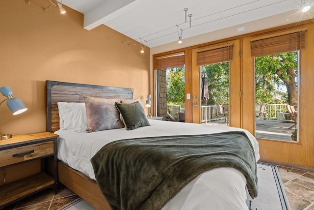 4706 Scenic Dr, Yakima, WA 98908 - bedroom featuring access to outside and track lighting
