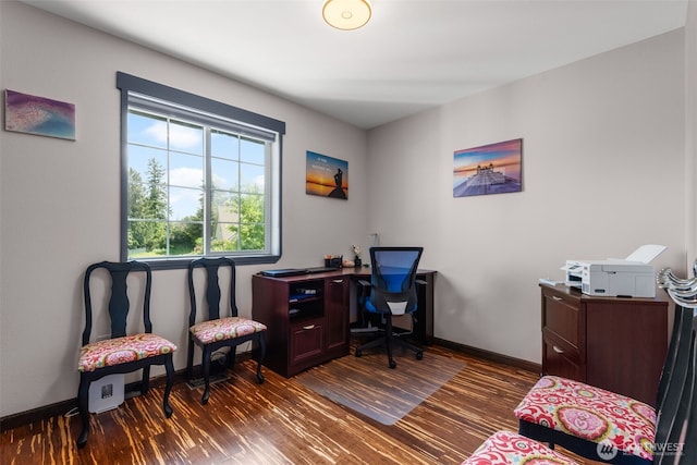 2419 53rd Street Ct NW, Gig Harbor, WA 98335 - home office with dark wood finished floors and baseboards