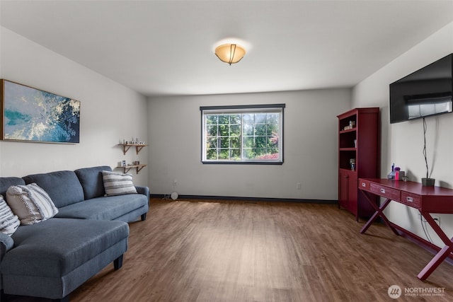 2419 53rd Street Ct NW, Gig Harbor, WA 98335 - living room featuring wood finished floors and baseboards