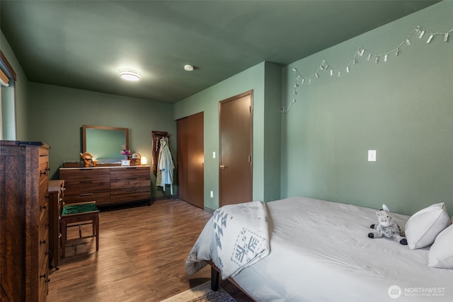 2419 53rd Street Ct NW, Gig Harbor, WA 98335 - bedroom with wood finished floors, multiple closets, and baseboards