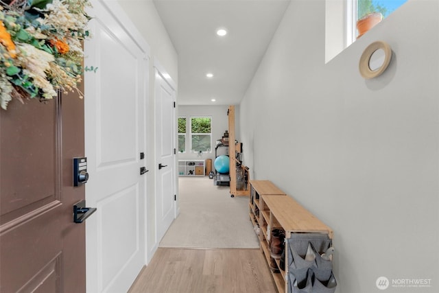 13125 13th Ave W Unit 6, Everett, WA 98204 - hallway with recessed lighting and light wood-type flooring