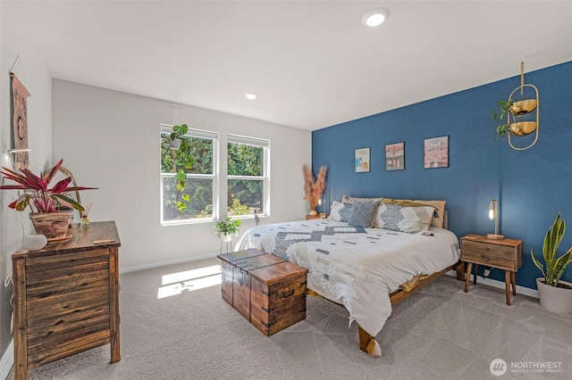 13125 13th Ave W Unit 6, Everett, WA 98204 - bedroom featuring carpet, baseboards, and recessed lighting