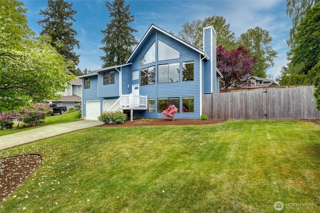 18323 23rd Dr SE, Bothell, WA 98012 - raised ranch with a chimney, concrete driveway, and an attached garage