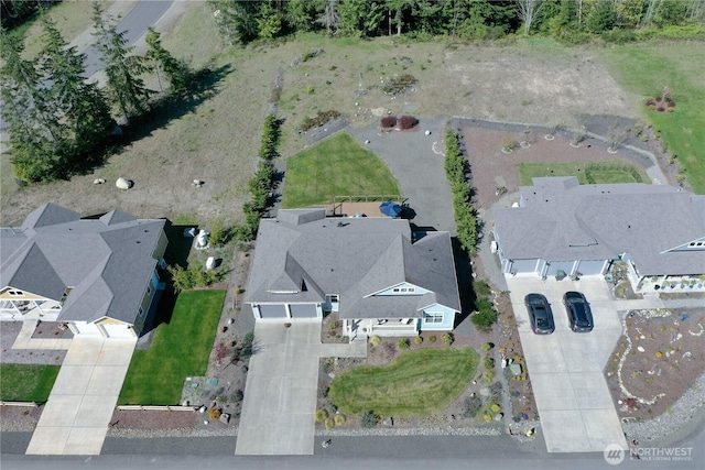 aerial view of residential area