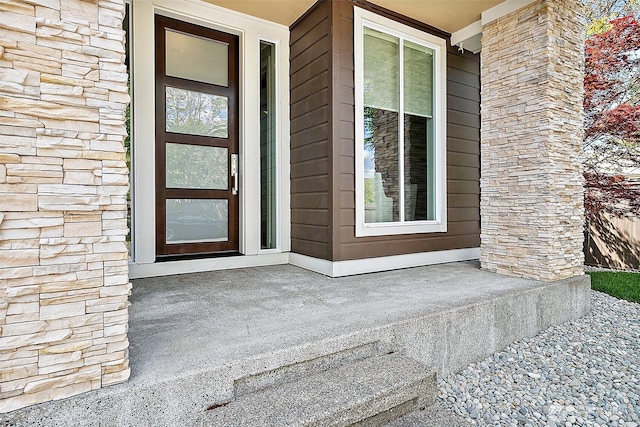 30429 121st Pl SE, Auburn, WA 98092 - doorway to property with stone siding and a porch