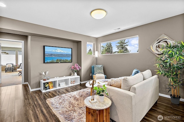 30429 121st Pl SE, Auburn, WA 98092 - living room with dark wood-style flooring and baseboards