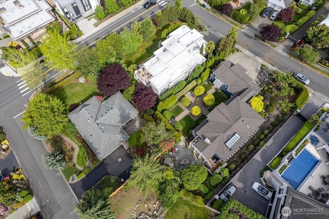 aerial perspective of suburban area