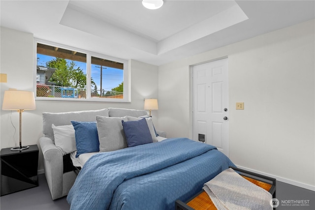8716 Main St, Edmonds, WA 98026 - bedroom with a raised ceiling and baseboards