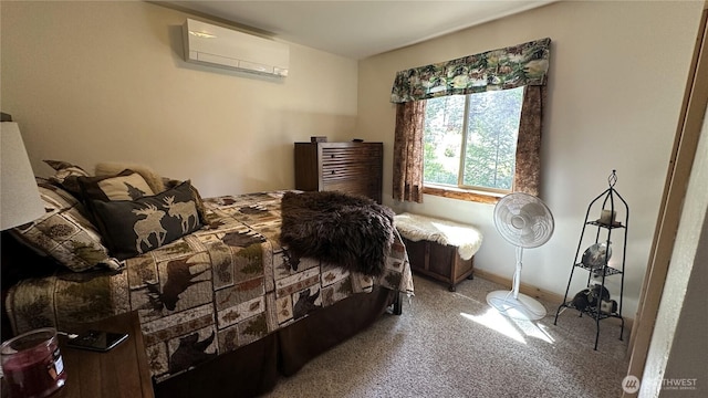26 Newby Creek Rd, Twisp, WA 98856 - carpeted bedroom featuring a wall unit AC and baseboards