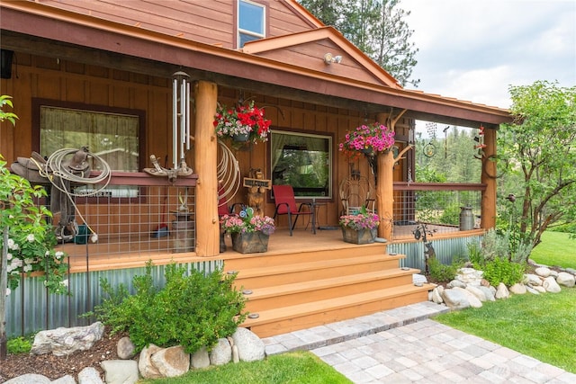26 Newby Creek Rd, Twisp, WA 98856 - view of exterior entry with a porch