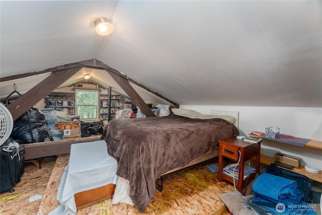 26 Newby Creek Rd, Twisp, WA 98856 - bedroom with lofted ceiling and wood finished floors