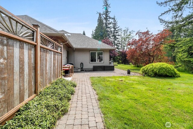 3341 Nicole Ln, Custer, WA 98240 - view of grassy yard featuring a patio area