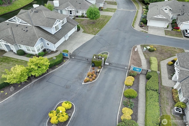 aerial view of residential area