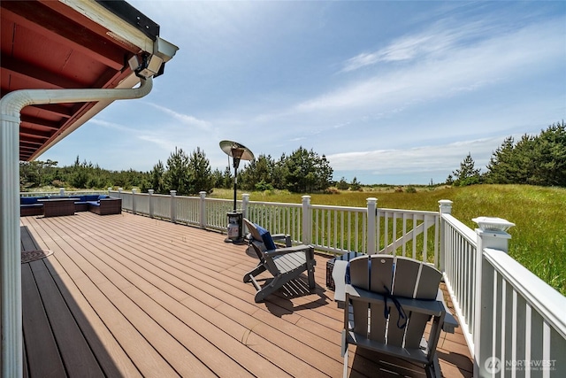 1011 231st Ln, Ocean Park, WA 98640 - wooden terrace featuring outdoor lounge area