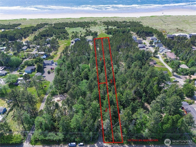 1011 231st Ln, Ocean Park, WA 98640 - aerial view of property's location featuring a forest and nearby suburban area