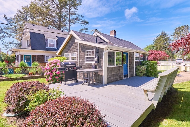 1214 Bay Ave, Ocean Park, WA 98640 - wooden terrace featuring area for grilling