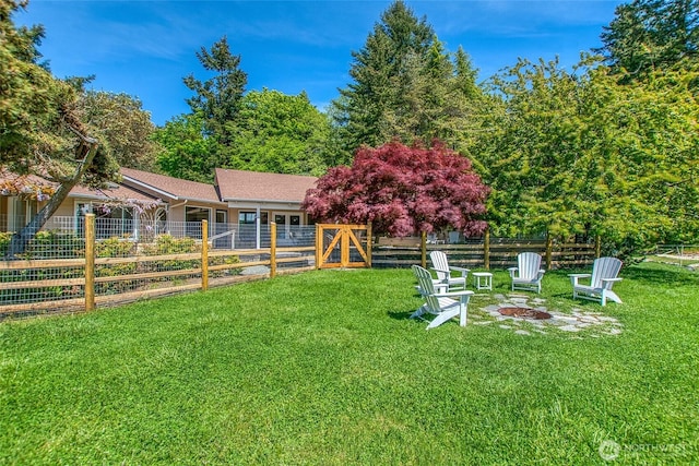 376 Killebrew Lake Rd, Orcas Island, WA 98280 - view of yard featuring a fire pit