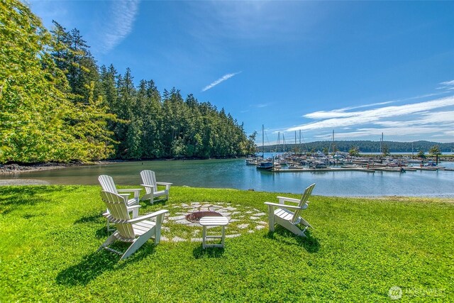 376 Killebrew Lake Rd, Orcas Island, WA 98280 - view of green lawn with a water view