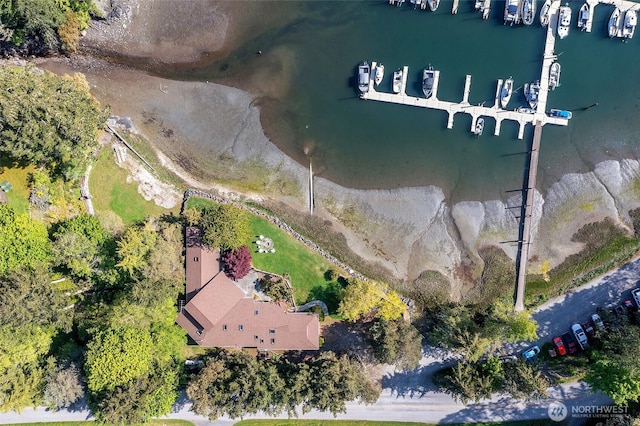 376 Killebrew Lake Rd, Orcas Island, WA 98280 - aerial view of property and surrounding area featuring a nearby body of water