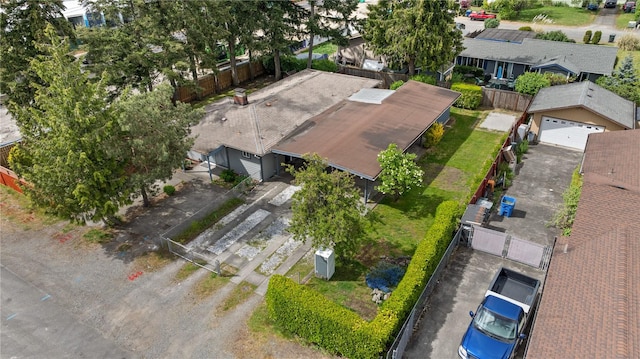 aerial perspective of suburban area