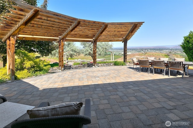 1041 Red Sky Dr, Yakima, WA 98903 - view of patio / terrace with a pergola and outdoor dining space