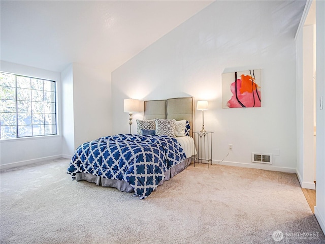 8407 18th Ave W Unit 4-102, Everett, WA 98204 - bedroom featuring carpet, baseboards, and lofted ceiling