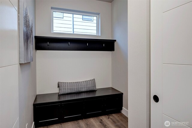 16215 Simonds Rd NE Unit 3, Kenmore, WA 98028 - mudroom with wood finished floors and baseboards