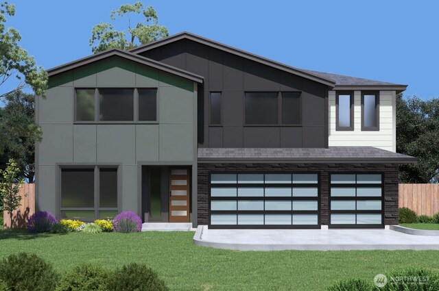 16215 Simonds Rd NE Unit 3, Kenmore, WA 98028 - contemporary home featuring a garage and roof with shingles