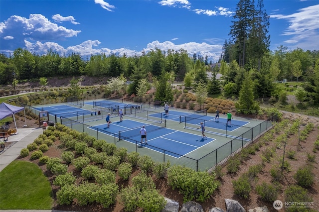 14419 190th Avenue Ct E, Bonney Lake, WA 98391 - view of tennis court with fence